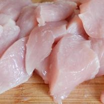 Мясо индейки рубленое с грудки (зам.монолит 10 кг)