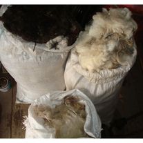 Шерсть овечья черная