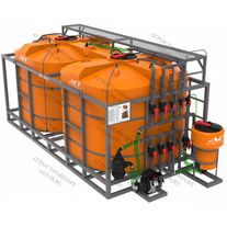 Мобильный смешивающий растворный узел СЗР, 11000 л